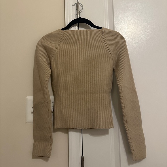 Zara Sweetheart Neckline Knit Top - Picture 3 of 4